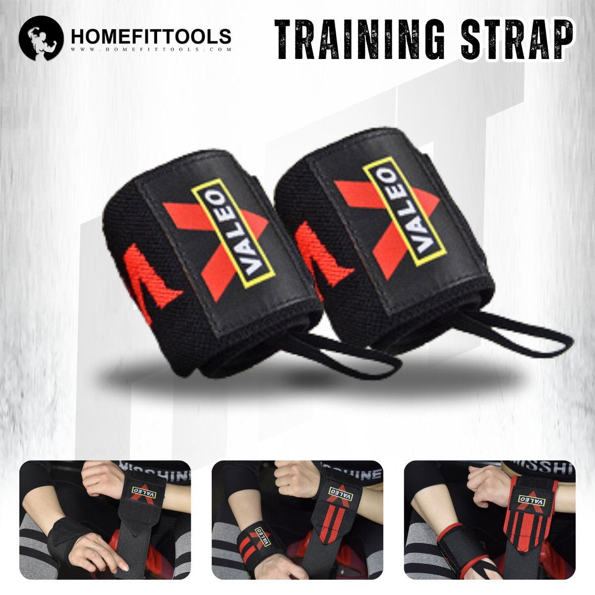สายรัดข้อมือ สำหรับยกน้ำหนัก HOMEFITTOOLS VALEO_3